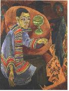 Ernst Ludwig Kirchner The drinker - selfportrait china oil painting artist